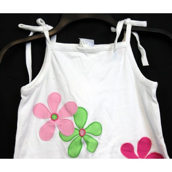 Kellys Kids 2pc Outfit Tank Top Shorts Flowers Stripes Summer Ruffle A-line Long - Picture 2 of 10